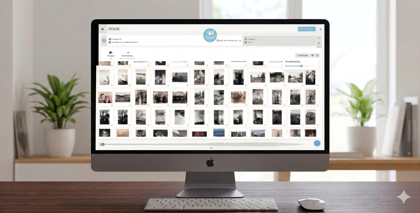 Memorial slideshow creation